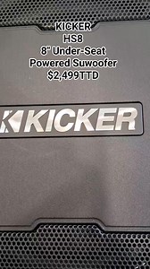 KICKER 8" Under Seat Powered Subwoofer $2,499TTD | Triple R Electronics Ltd.