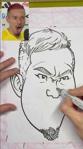 【一発描き】長友佑都さんの似顔絵描いてみた！！ #長友佑都 #ブラボー #ワールドカップ