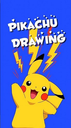 Cute Pikachu Drawing | Easy Redrawing for kids step-by-step #shorts
