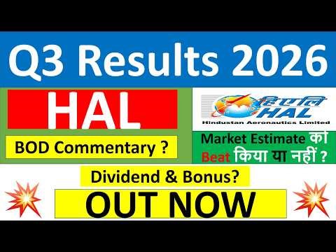 HAL q3 results 2026 | Hindustan Aeronautics results today | HAL Share News | HAL Share latest news