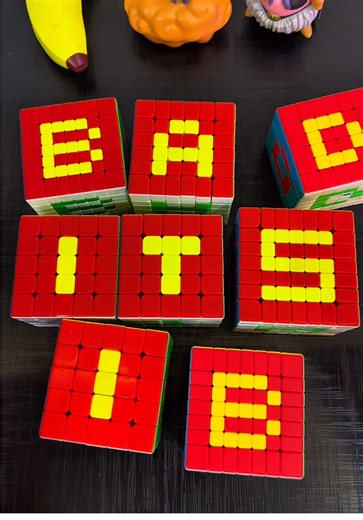 Custom Name Art on Rubik's Cube Designs