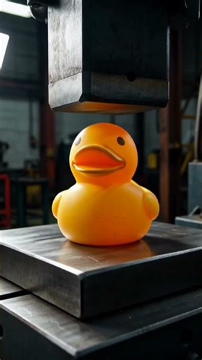 Hydraulic Crush Test: Rubber Duck vs. Press!