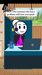 POV: The customer that has a problem with how you speak 😅 🤣🤣 #customerservice #corporate #viral #usa #worklife #work #funnymemes #usareels #funnyreels #funnyvideos #reelsfypシ #reelsfacebook #animation #funny #relatable #america #Orlando #florida #reels #humor #foryouシ #employment #everyone #foryou #office #uk #funnyreelsvideo #foryoupage #fypシ #comedy | Animations2D