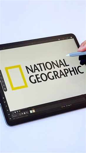 A little fun with the National Geographic logoApp: Callipeg #nationgeographic #nationgeographicanimation #ipadanimation