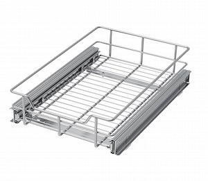 Pull Out Cabinet Organizer 9" W X 17" D, Slide Out Drawers For Kitchen Organizers and Storage, Pull Out Drawers For Cabinets Capacity Heavy Duty Caddy, Cabinet Shelves Chrome-Plated, Bathroom Pantry