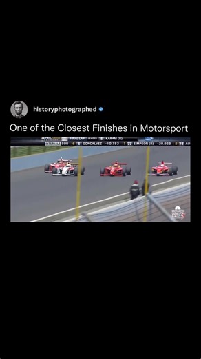 In 2013, Peter Dempsey pulled off one of the most thrilling wins ever at the Freedom 100 Indy Lights race. Crossing the line four-wide with Gabby Chaves, Sage Karam, and Carlos Muñoz, Dempsey edged out the field by just 0.0026 seconds — about 8 inches. The dramatic finish remains the closest in Indianapolis Motor Speedway’s long history, cementing its place as an unforgettable racing moment. | History In Pictures