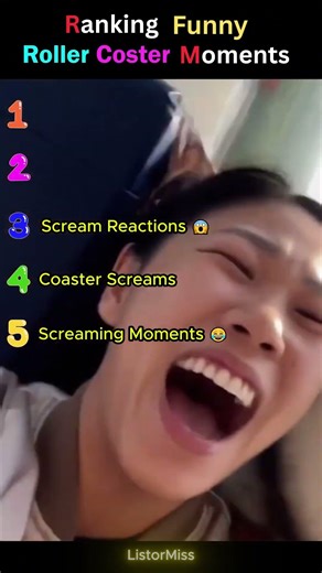 Ranking Best Roller Coaster Freak-outs #viral #shorts 🤣