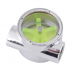 G1/4 Cooling Meter Sensor Metal Indicator with 5 Impeller Blades for Computer Water Cooling System