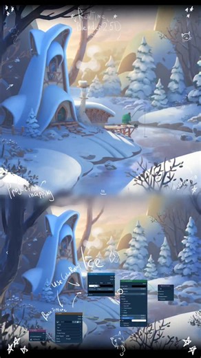 Alexandr Iwaac on Instagram: "Insane 2.5D winter scene by my student @dubina.darya_art . . . #b3d #blender3d #animation"