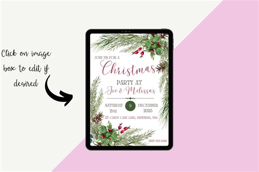 Christmas Party Invitation Template | Holiday Gathering (digital Download) - Etsy
