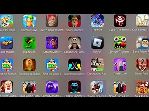 Grimace Monster Scary Survival,Free Fire,Siren Cop's Prison,Poppy Playtime 4,Roblox,Eyes The Horror
