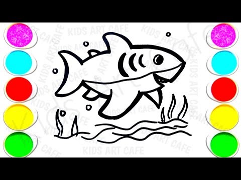 How To Draw Baby Shark step by step | Easy Baby Shark drawing For Kids & Toddlers |