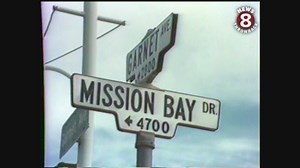 Dangerous intersection: Mission Bay and Garnet in Pacific Beach, San Diego 1979