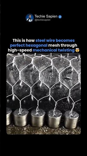 This Machine Weaves Steel Into Perfect Hexagons at Insane Speed 🤯⚙️