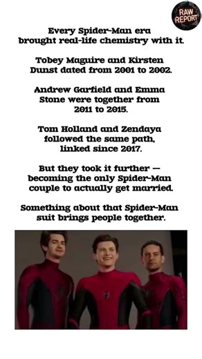 Every Spider-Man Couple Had Real Chemistry ❤️🕷️ #SpiderMan #TomHolland #Zendaya #TheRawReport
