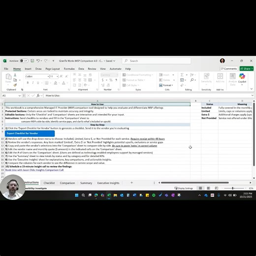 MSP Comparison Tool Walkthrough