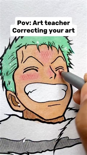 Jack Art | Pov art teacher correcting your art #onepiece #zoroart #art #drawing #jackart | Instagram