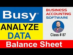 Understanding Your Balance Sheet in BUSY Software
