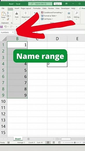Using Named Ranges #Shorts #excel