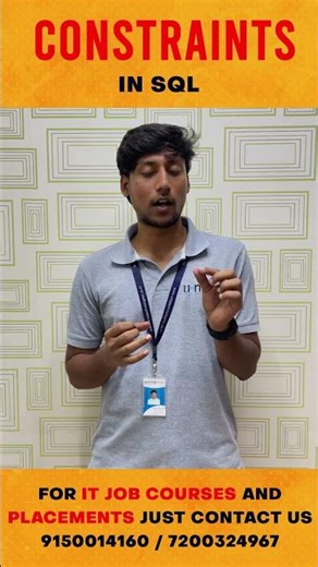 What is Constraints ? | Constraints in Sql | தமிழில் | in Tamil | #shorts