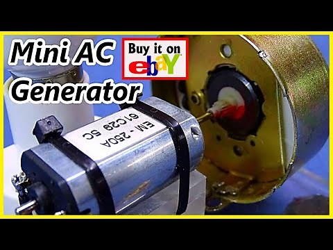 DC Motor to AC Generator ⚡ Smallest Synchronous Generator – Power a 220V LED Bulb!