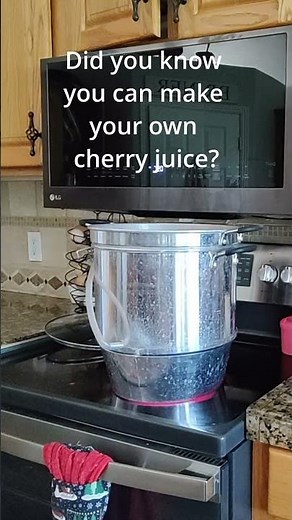 Homemade cherry juice from a steam juicer#canning