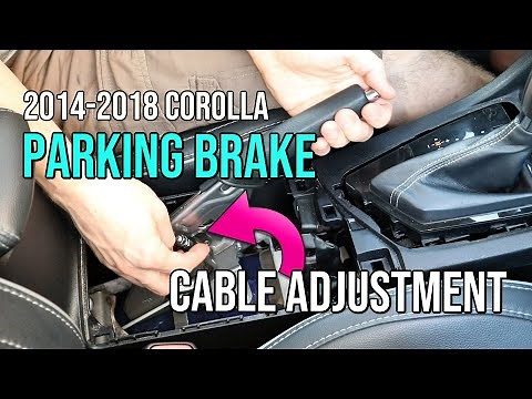 Parking Brake Cable Adjustment, 2014-2018 Corolla