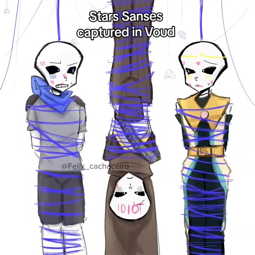 Undertale Drawing: Stars Sanses in Void with Ink