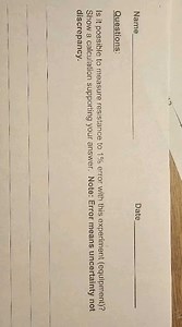 Name \qquadDate \qquadQuestions:Is it possible to measure re... | Filo