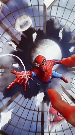 spiderman illusion 3D Animation #loop #shorts