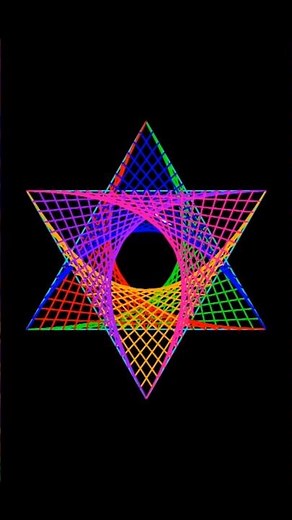 Simple drawing guide for creating a geometric star using straight lines ⭐