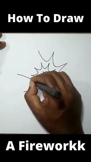 How To Draw A Firework Easy Step By Step / Drawing Fireworks For Beginners #Shorts