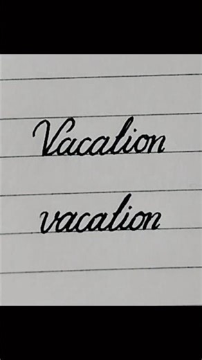 Use V and v for cursive writing