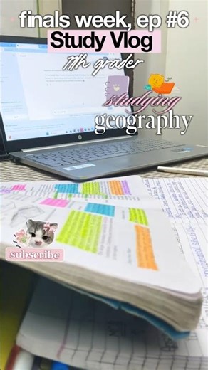 2 days before my geography final 🌍📚 | intense revision | finals week ep.6🫧 | #studywithme