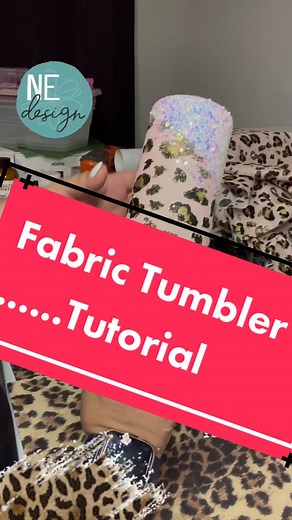 Fabric Method tumbler inspired by @mayra_makes_it 😍 #fyp #fabrictumbler #customtumblers #watchme #tutorials #tiktoktutorials #fashion
