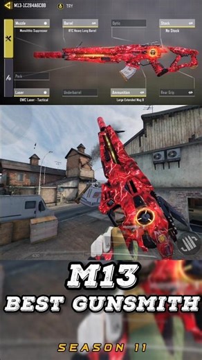 M13 Best Gunsmith (Zero Recoil) - Season 11 | COD Mobile