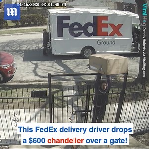 This delivery driver costs a customer hundreds of dollars! 😱😡 via ViralHog | Daily Mail Video