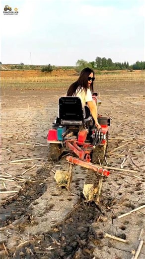 “Powerful 35HP Track Rotary Tiller In Action | 💥 #RotaryTiller #TrackMachine #FarmingTools”