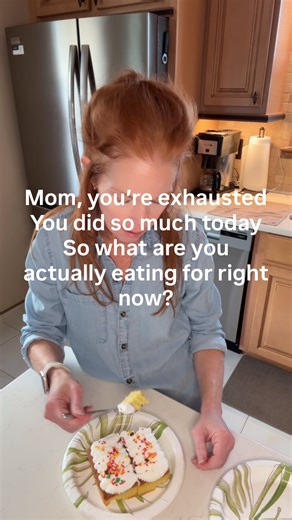 Mom…. You’re not just eating You’re exhausted You spent the entire day: 👉 taking care of everyone 👉 keeping things running 👉 making decision 👉 holding everything together And somewhere in all of that… You disappeared So when you finally sit down, food becomes the moment where you come back. Not because you’re hungry for it But because it’s the first time all day no one needs anything from you. So before you go back to the pantry again tonight, pause for a second and ask What am I actually ne