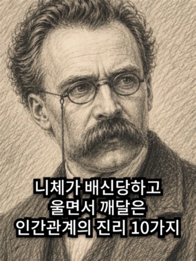 니체가 배신당하고 울면서 깨달은 인간관계의 진리 10가지 #릴스 #니체 #명언 #인간관계 #철학 #동기부여 #인간관계 #처세 #글귀