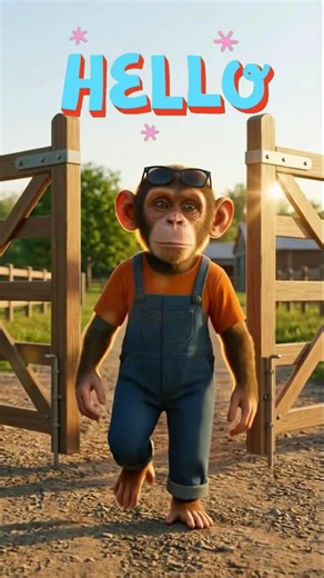 Baby Monkey's Clever Trick to Scare Away Birds