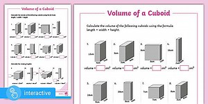 Interactive PDF: White Rose Maths Supporting Year 6: Spring Block 5 Perimeter, Area and Volume: Volume of a Cuboid