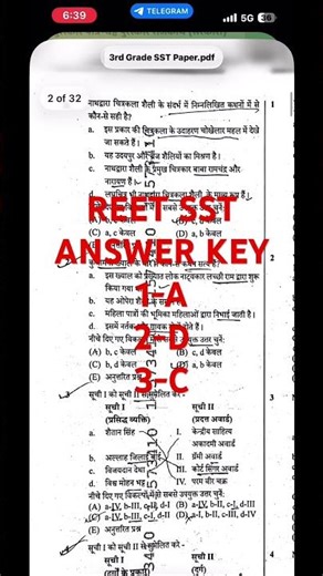REET SST ANSWER KEY #reet #reetsst #reetmains #reetsstanswerkey