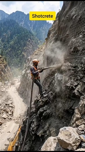 Why do engineers spray concrete on hills? 🧐 #Shorts