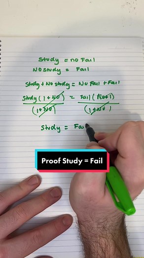 Why Studying Equals Failure: A Mathematical Proof
