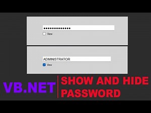VB.NET - HOW TO SHOW AND HIDE PASSWORD | WITH SOURCE CODE