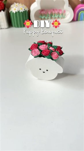 DIY Cute Puppy Bouquet 🌷#shorts #viralshorts #diy #craft #handmade