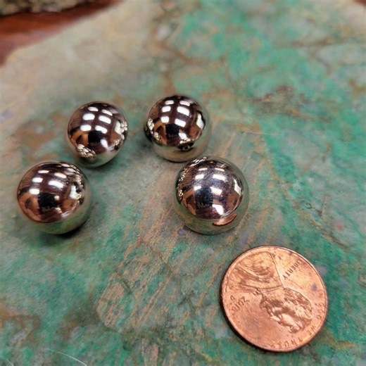 4 X Domed Buttons Silver, Plastic Shank 15mm - Etsy