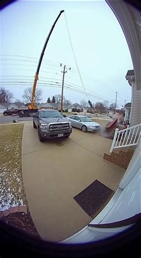 A Steel Beam Fell Onto His Driveway 😳