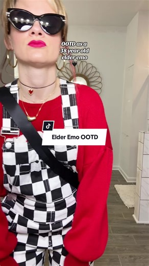 ✨these checkered overalls though…what do y’all think?? size reference: I am 5’4 130lbs wearing a size small and they are long (tall girl friendly) but look super cute rolled up with boots (making them short girl friendly). 😍 They are almost gone in multiple colors so if you’re seeing them in your size grab them! follow for more outfit ideas 🖤 #checkeredoveralls #elderemo #softaltgirl #tiktokshopblackfriday #tiktokshopcybermonday